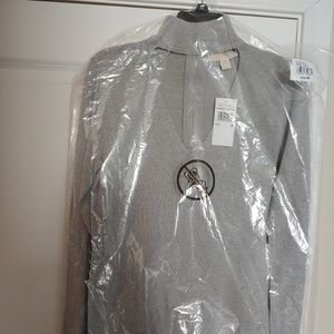Michael Kors knit metallic cut out sweater